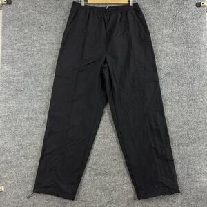 Kith Pants Men Large Cargo Track Pants Nylon Black Mesh Pocket Casual Streetwear
